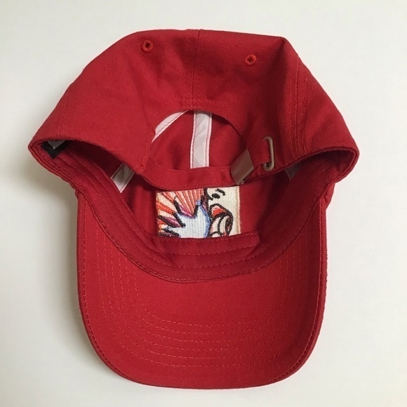 The Black Keys Rock Band Hat Strap Back Cap Red Canvas Lollipop Adjusts RARE NEW - Picture 8 of 12